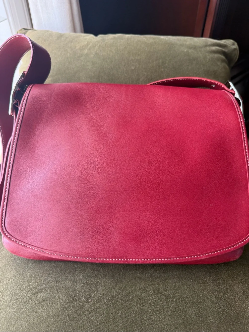 Coach Red Leather Crossbody Bag